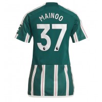 Manchester United Kobbie Mainoo #37 Replica Away Shirt Ladies 2023-24 Short Sleeve